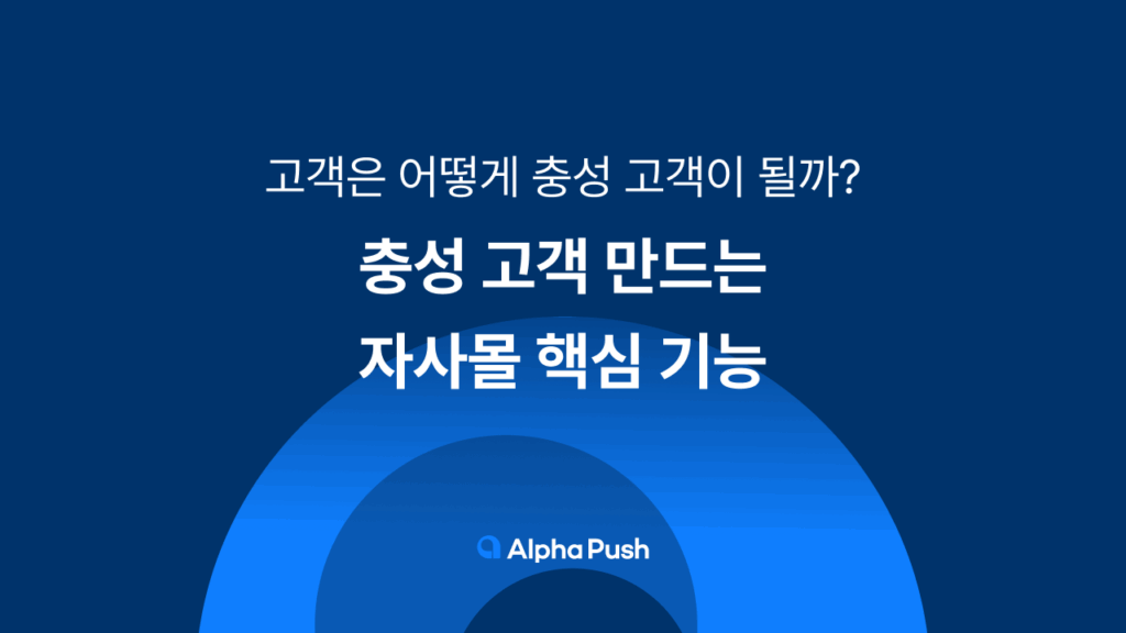 고객충성도, 충성고객, 알파푸시, 샐러드랩, 카페24, CRM솔루션