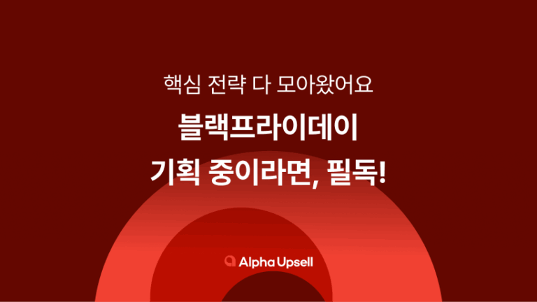 블랙프라이데이 기획 중이라면, 필독!